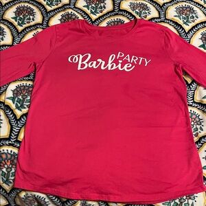Barbie Long Sleeve Party Tee - Pink